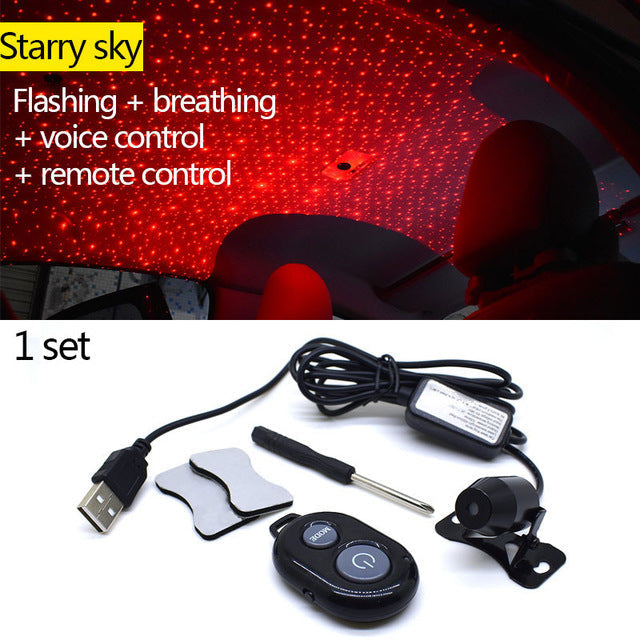 Car Light Projector: Voice‑Activated Starry Sky & RGB Laser