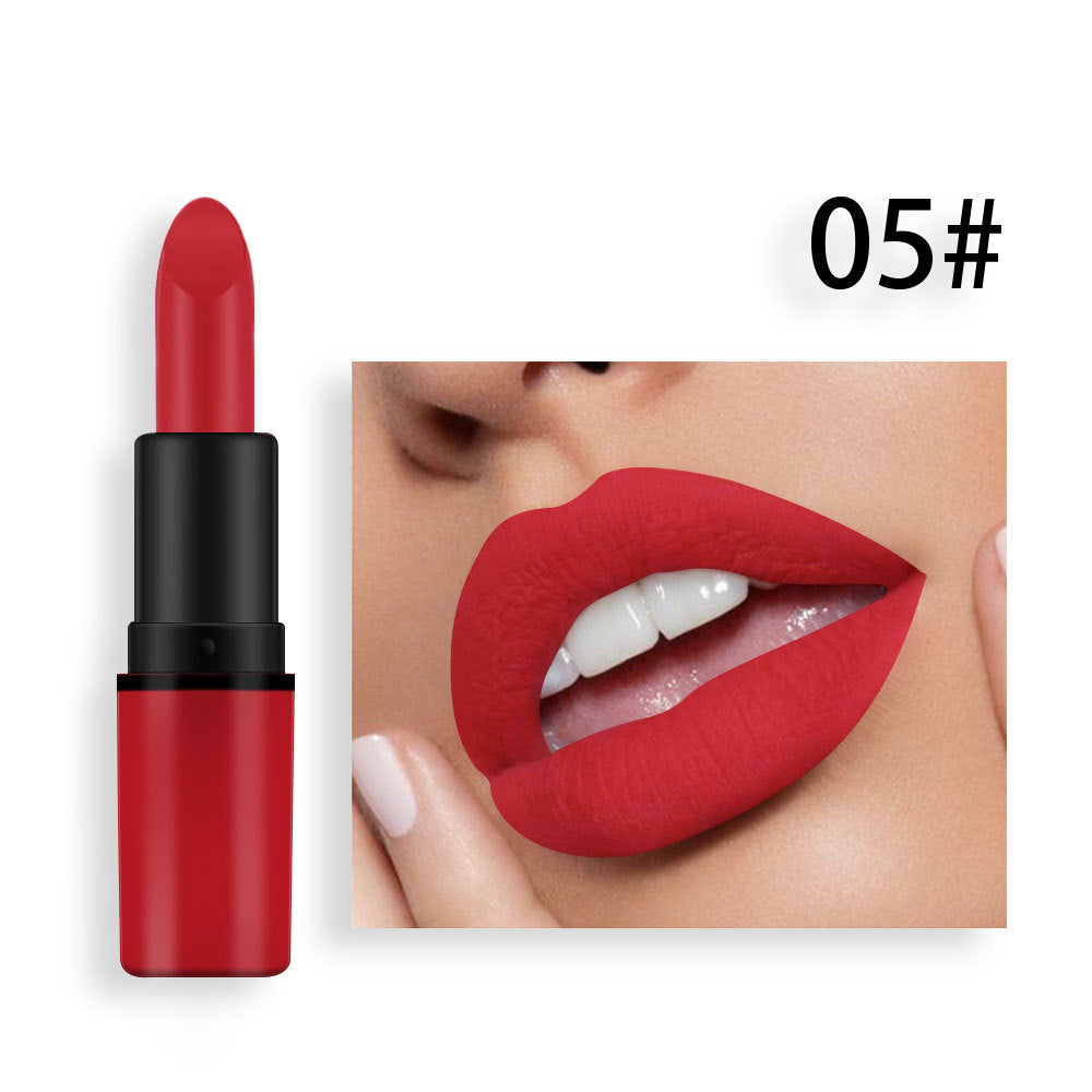 Matte Lipstick 12-Color Collection for Nude to Red Looks