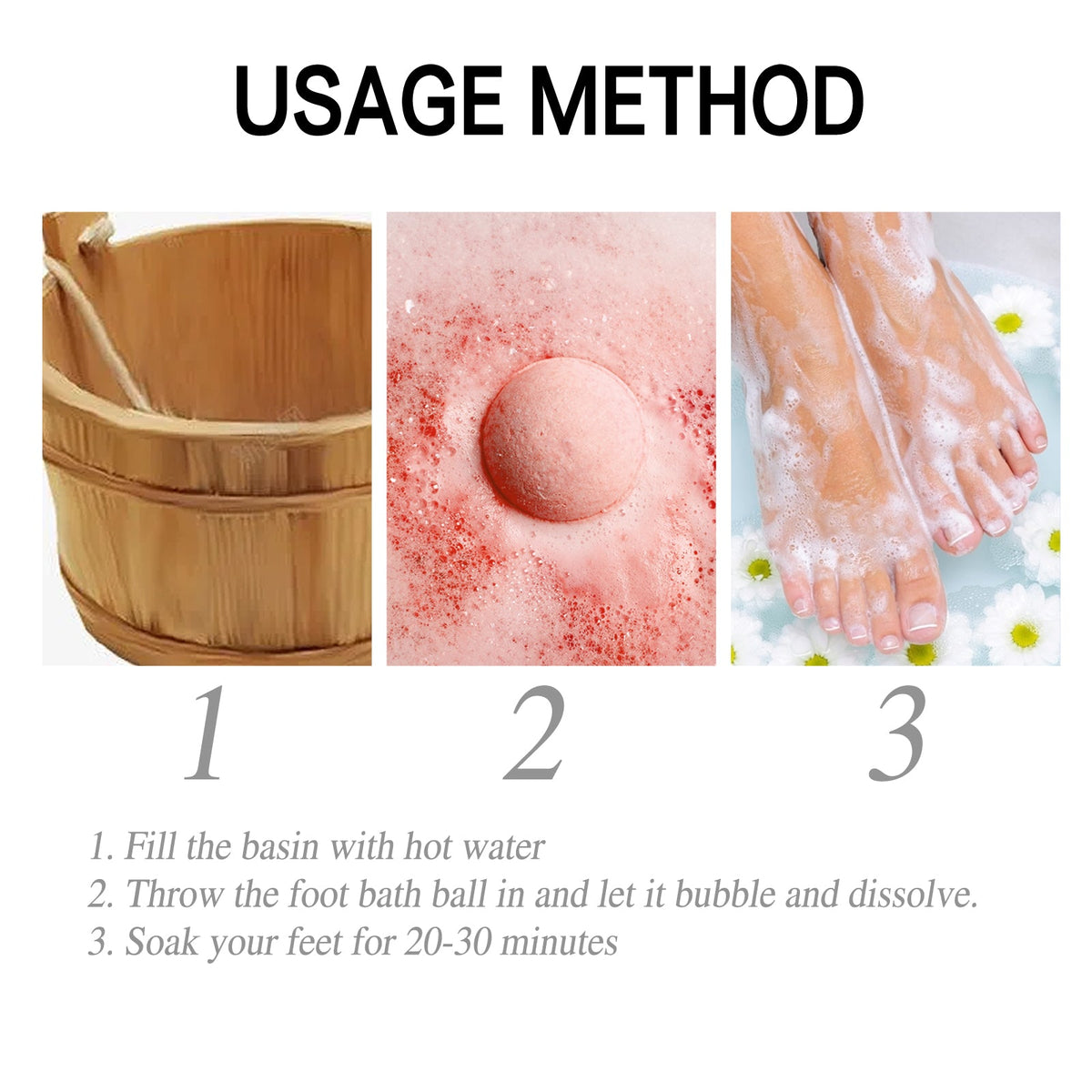 Fizzing Foot Bath Balls for Cracked Heels & Cold Feet