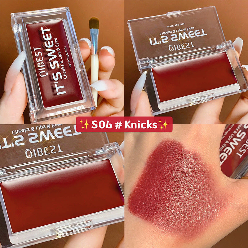 3-In-1 Cream Makeup Compact for Cheeks, Lips & Eyes