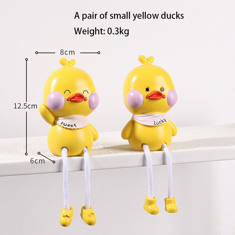 Kawaii Cartoon Hanging Dolls — Cute Shelf Sitters for Desk