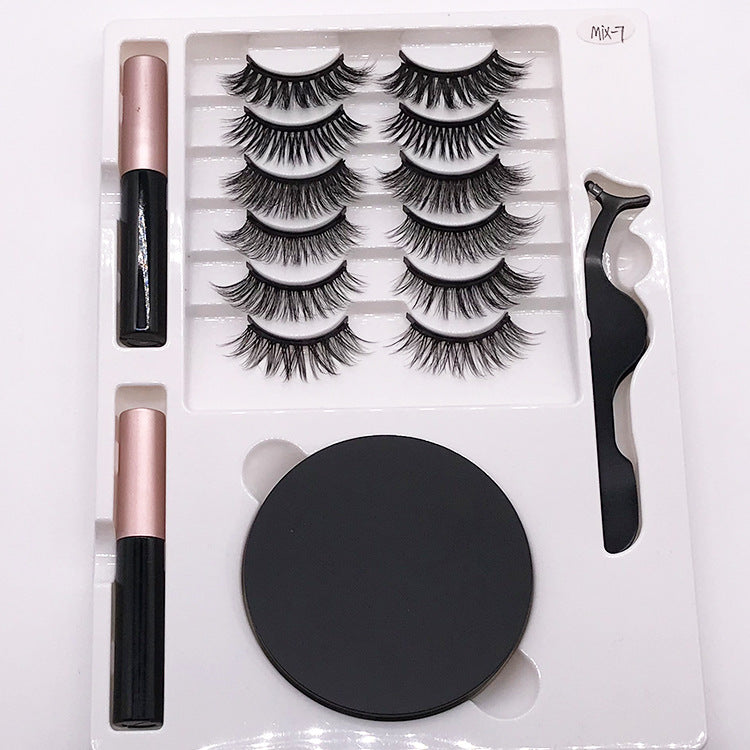 Magnetic False Eyelashes Kit With 8 Reusable Styles