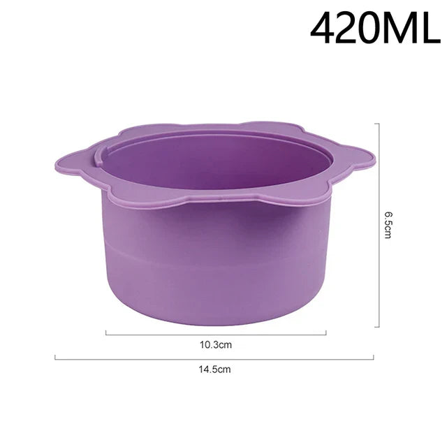 Silicone Wax Warmer Set — 5 Colorful Bowls for Easy, Pro