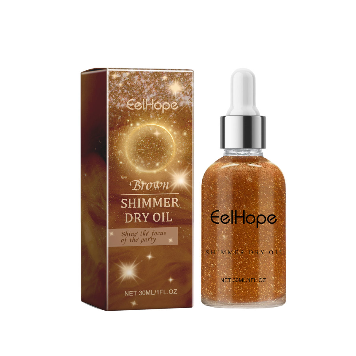 Body Glitter Oil for Long-Lasting Moisturizing Glow