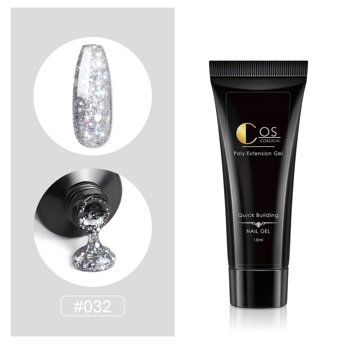 Poly Extension Glitter Gel — Salon Nail Extensions at Home