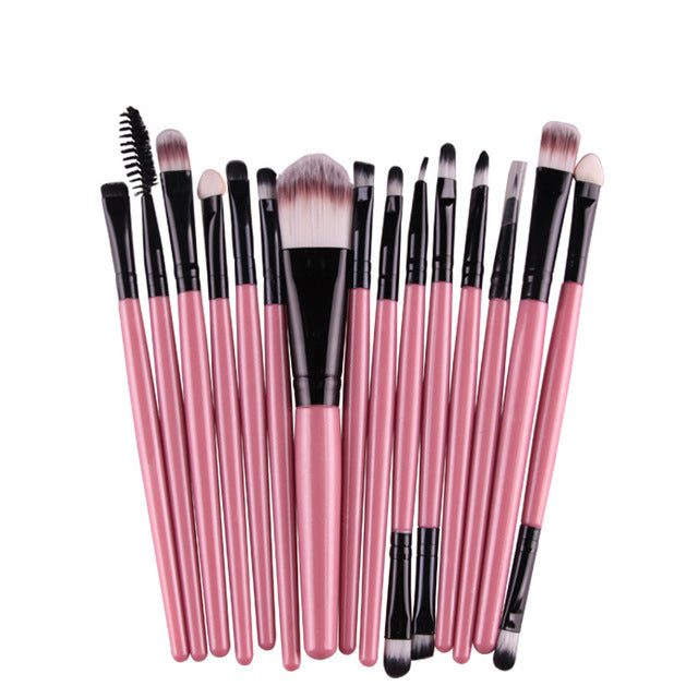 15-Piece Makeup Brush Set for Smooth, Precise Looks