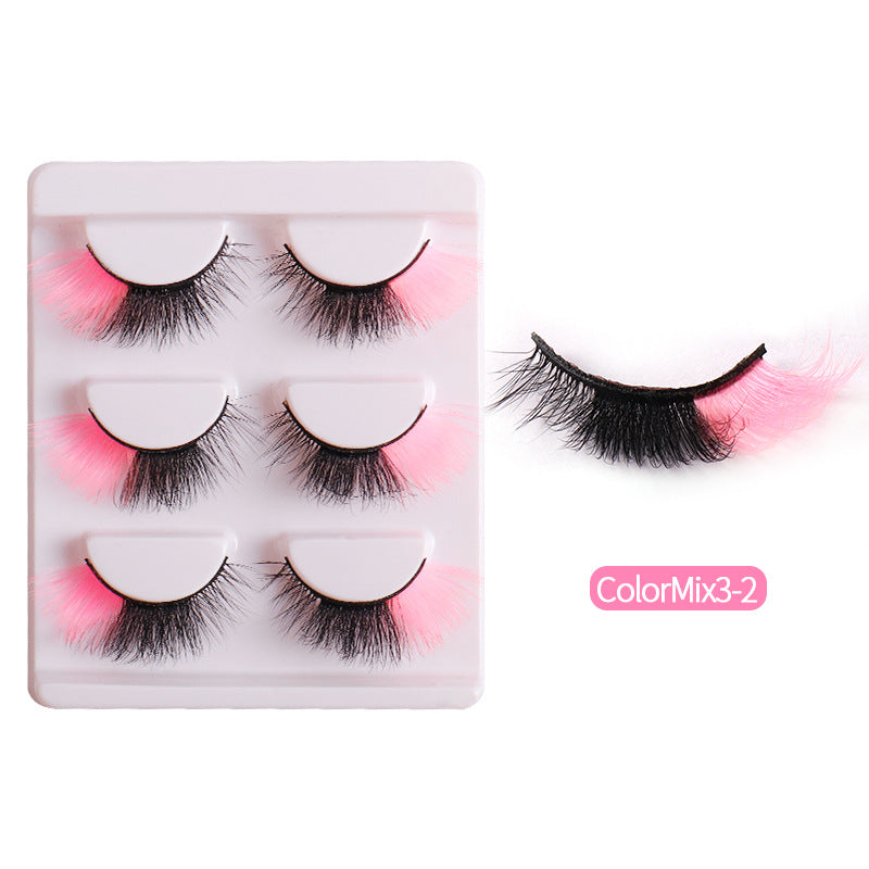 Colorful False Eyelashes for Fluffy Fox-Eye Looks