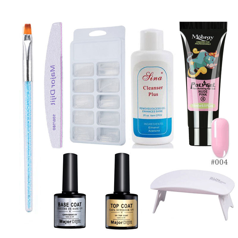 Poly Gel Nail Extension Kit for Glossy Home Manicures