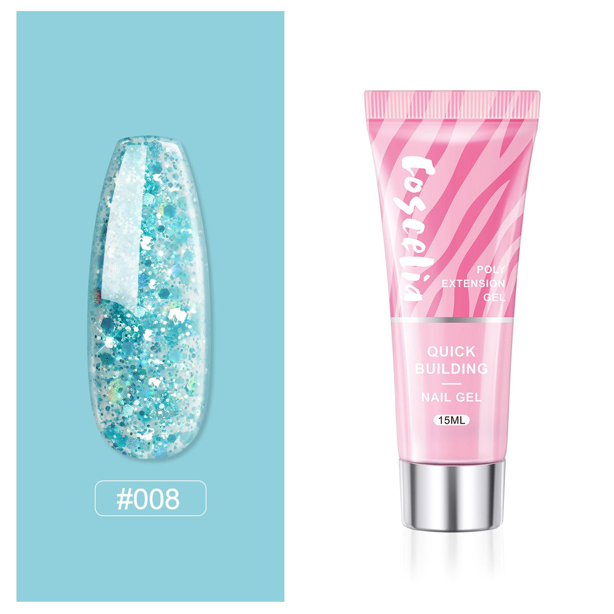 Poly Nail Extension Gel — Crystal-Infused, Quick-Building