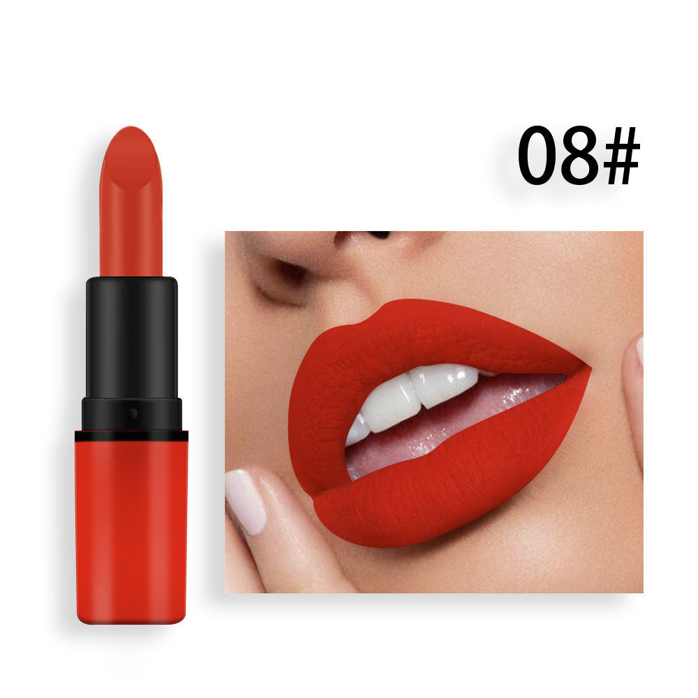 Matte Lipstick 12-Color Collection for Nude to Red Looks