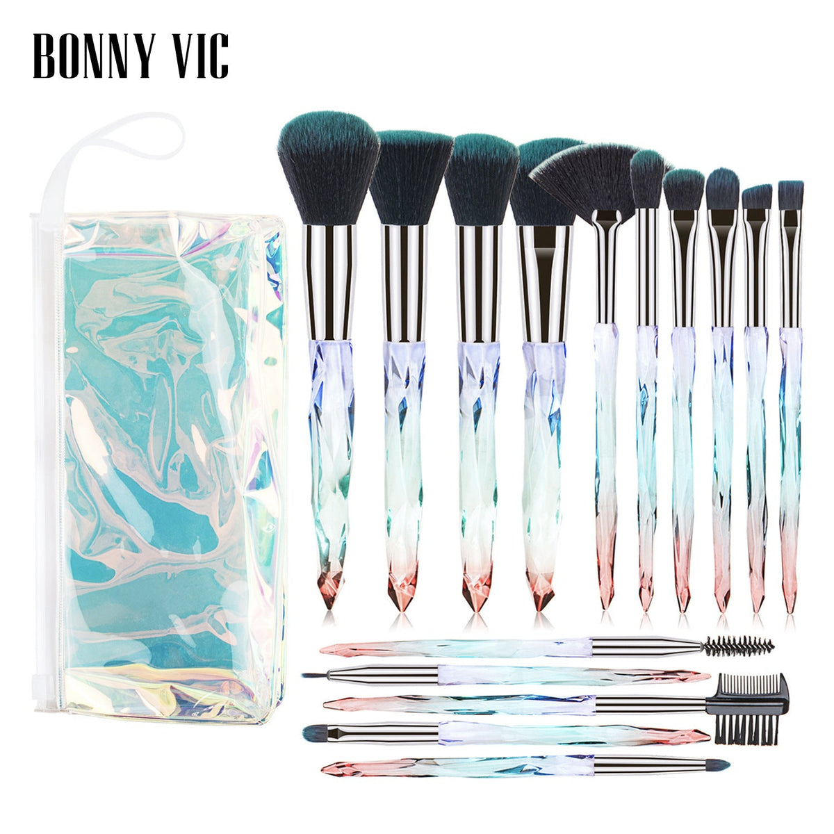 15-Piece Makeup Brush Set for Smooth, Blended Looks