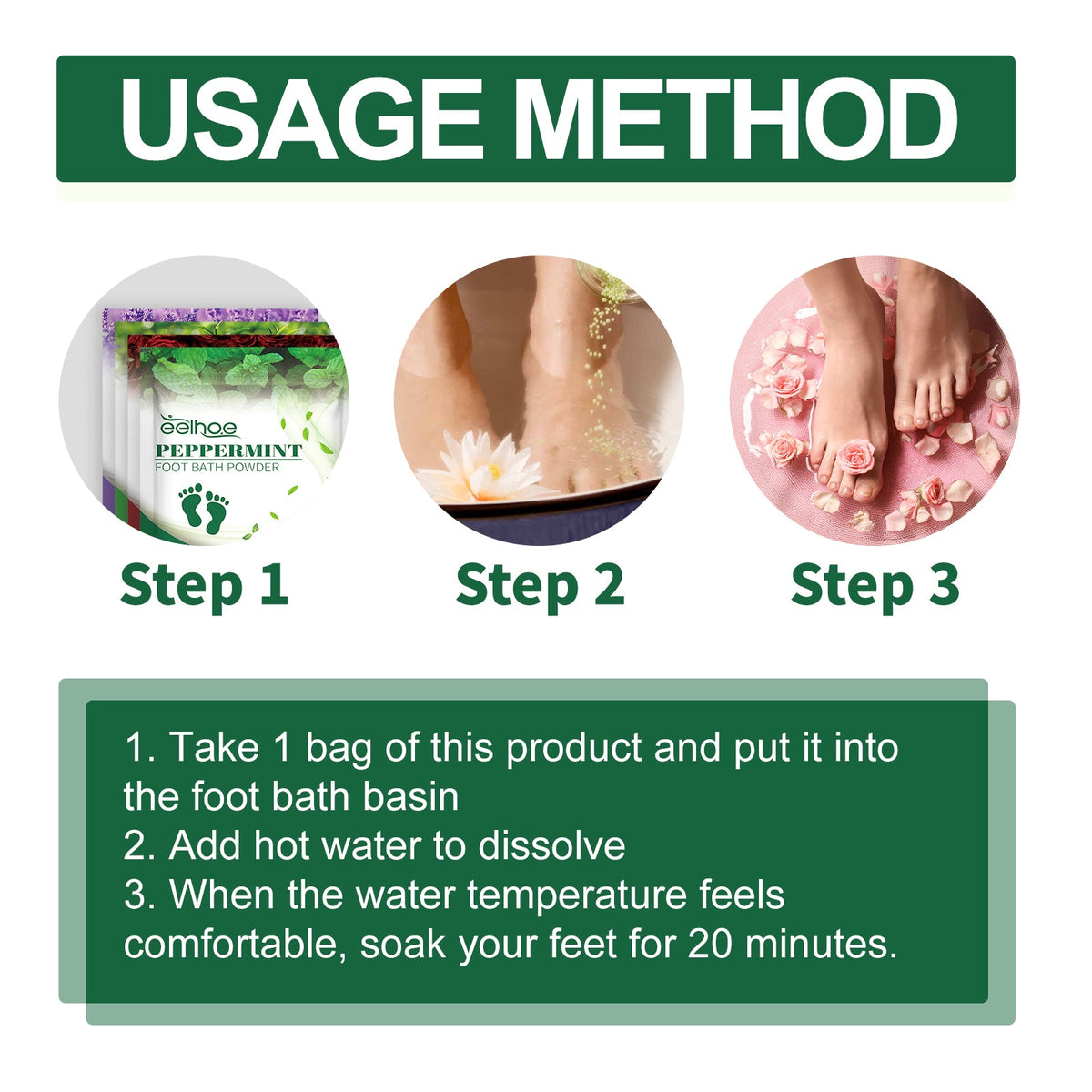 Herbal Foot Soak Salts for Sore, Tired Feet Relief