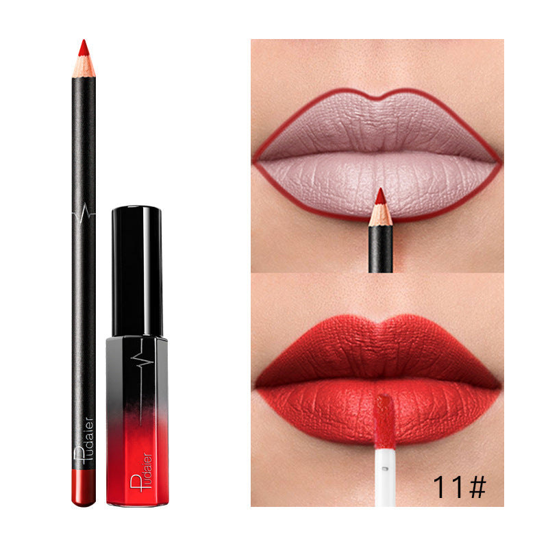 36-Color Matte Lip Gloss Set With Matching Lip Liner