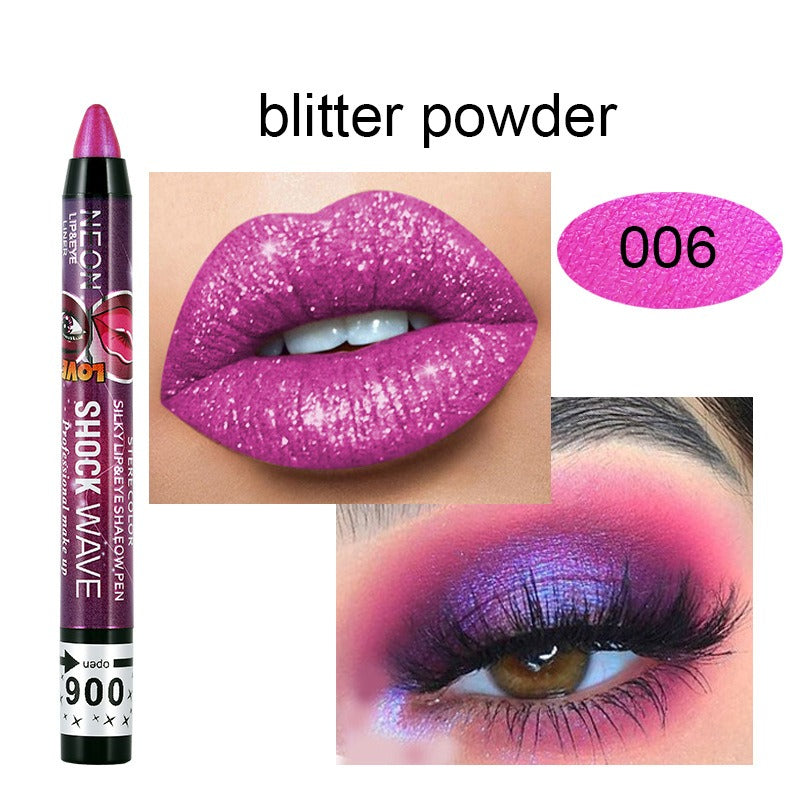 Eye and Lip Pencil Set: 36 Glitter Shades, 2-in-1