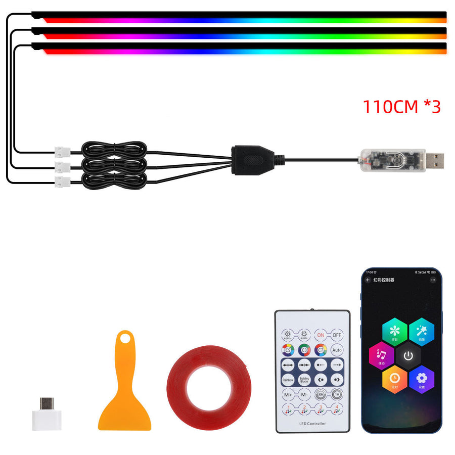 Car LED Strip Lights — Music-Sync Interior RGB, App +