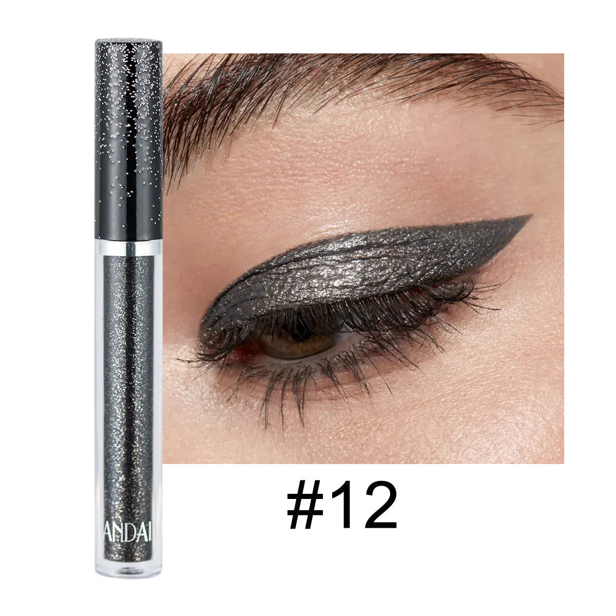12 Color Liquid Eyeshadow for High-Shine Sparkle Looks