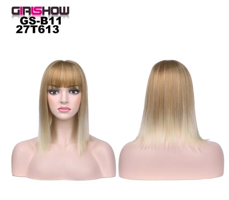 Synthetic Bob Wig with Bangs — Instant Hair Makeover in 4