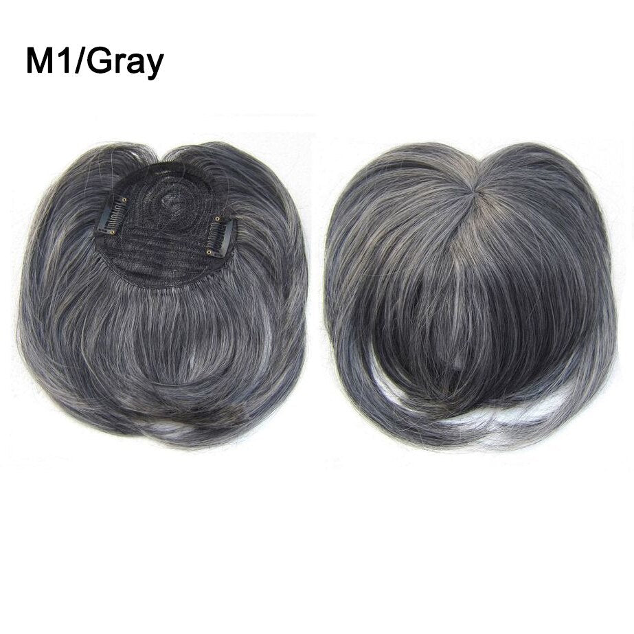 Clip In Bangs Synthetic — Blunt Fringe Hairpiece in 9+