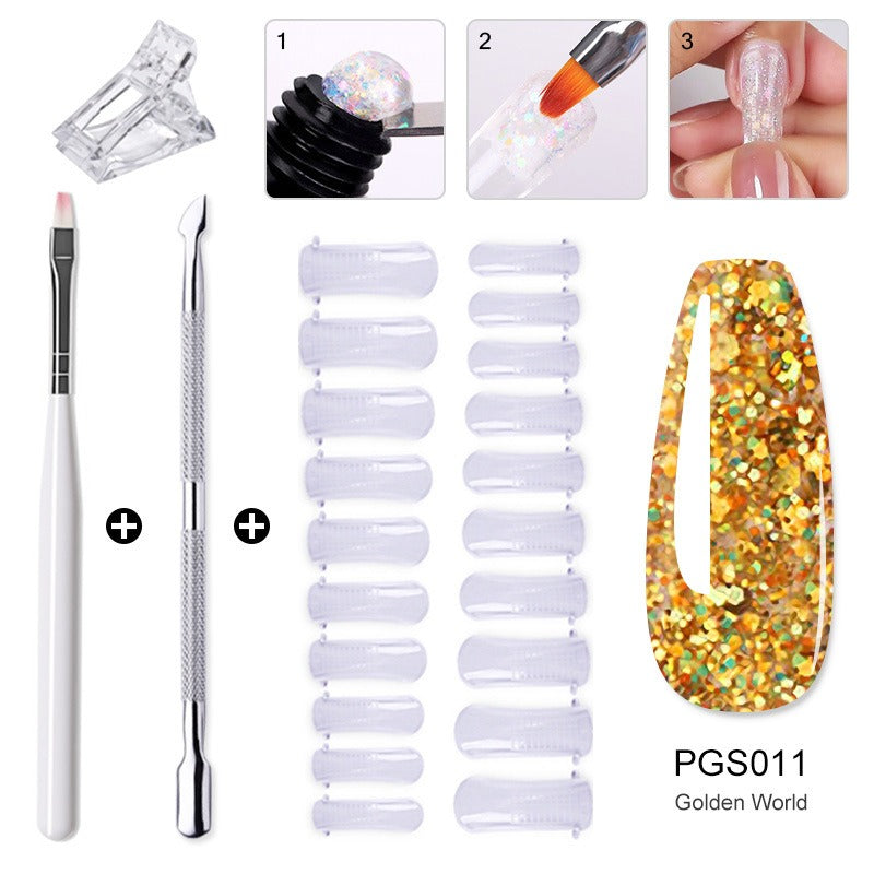 Gel Nail Extension Kit — Salon-Quality Cured Gel and Tips