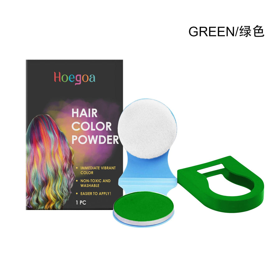 Green Hair Dye Powder for Instant, Washable Party Color