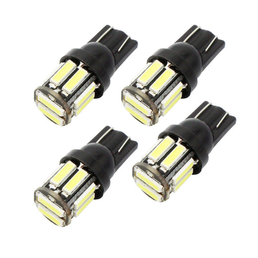 4Pcs T10 LED Bulbs — 80% Less Power, 360° Bright White Light