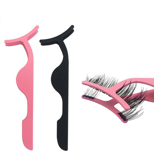 False Eyelash Applicator Tweezers — Pink & Black Set