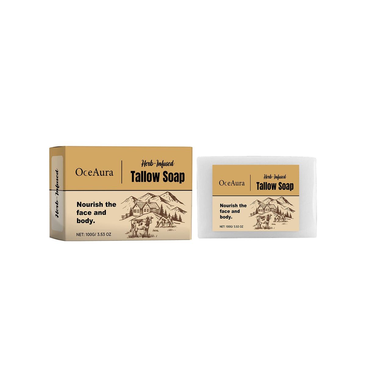 Tallow Soap Bar for Dry, Sensitive Skin – Herb Infused