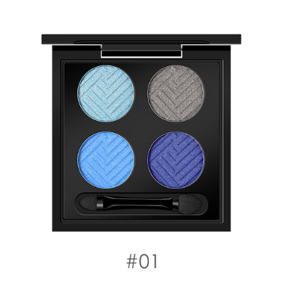 4-Color Eyeshadow Palette for Dimensional Eye Makeup