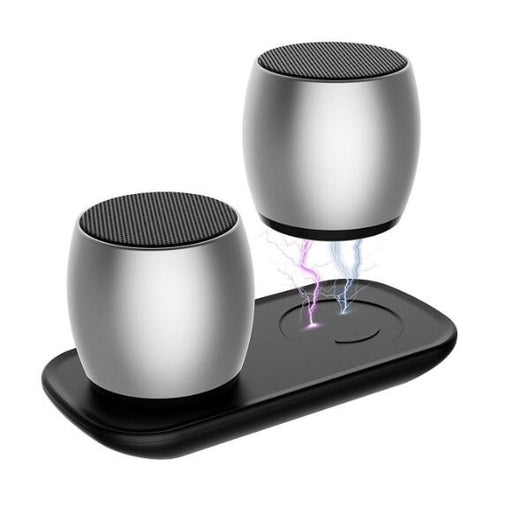 Mini Dual Bluetooth Speaker with Charging Base — True