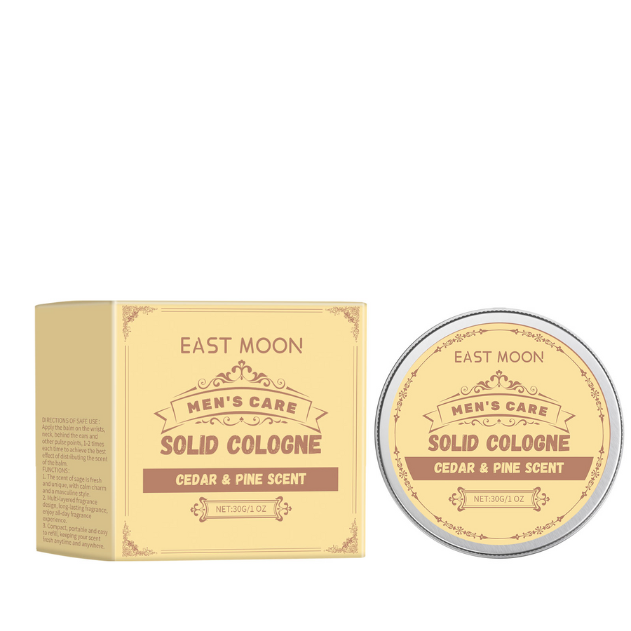 Cedar Wood Solid Cologne Balm - Portable Men's Fragrance Tin