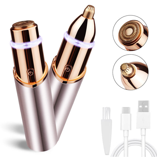 2-in-1 Facial Hair Remover With LED Light for Women