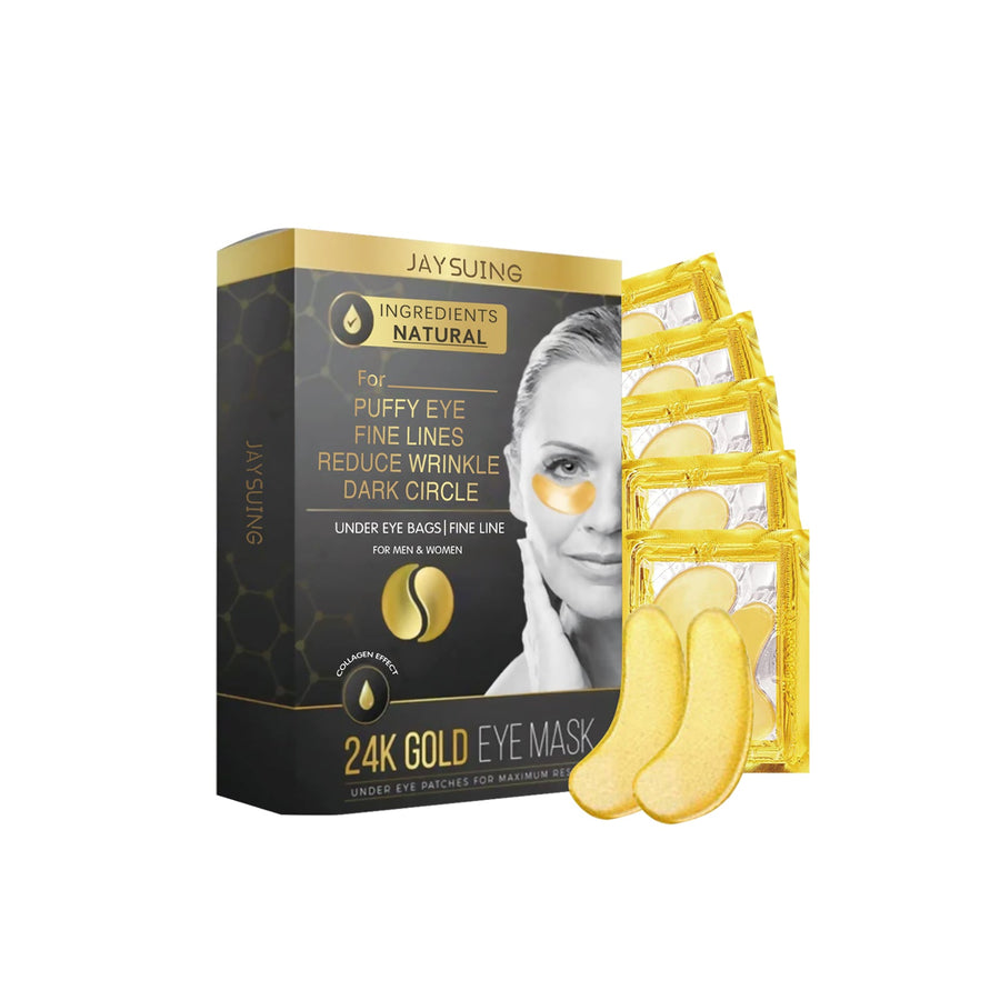 24K Gold Eye Masks for Puffy Eyes, Fine Lines & Moisture