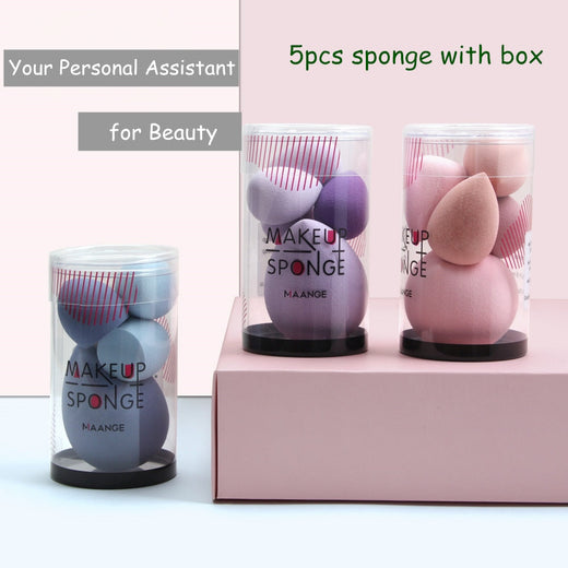 Professional Makeup Sponge Set (5-Piece) — Poreless Finish