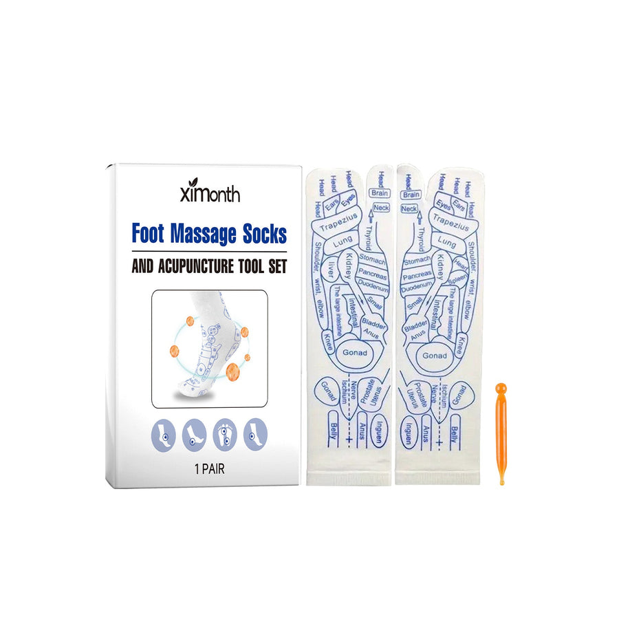 Foot Reflexology Massage Socks & Acupuncture Tool Set
