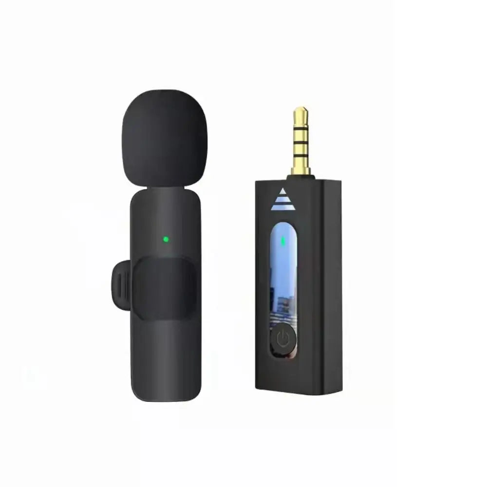 Wireless Lavalier Mic: 20m Range, Noise Reduction, 8H Battery