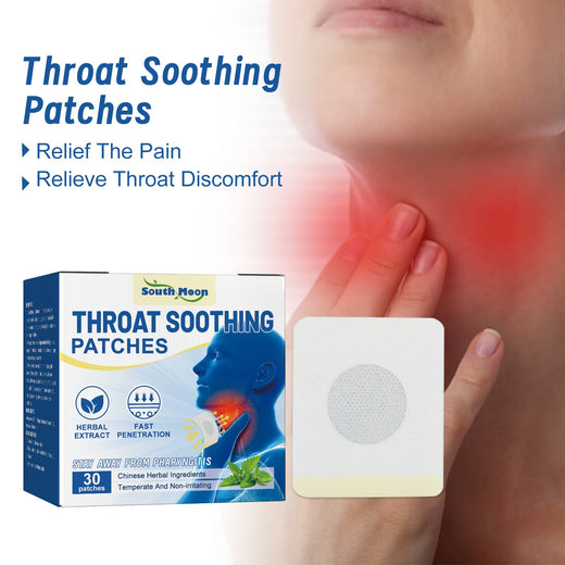 Throat Soothing Patches — Herbal Sore Throat Relief (30 Pack)