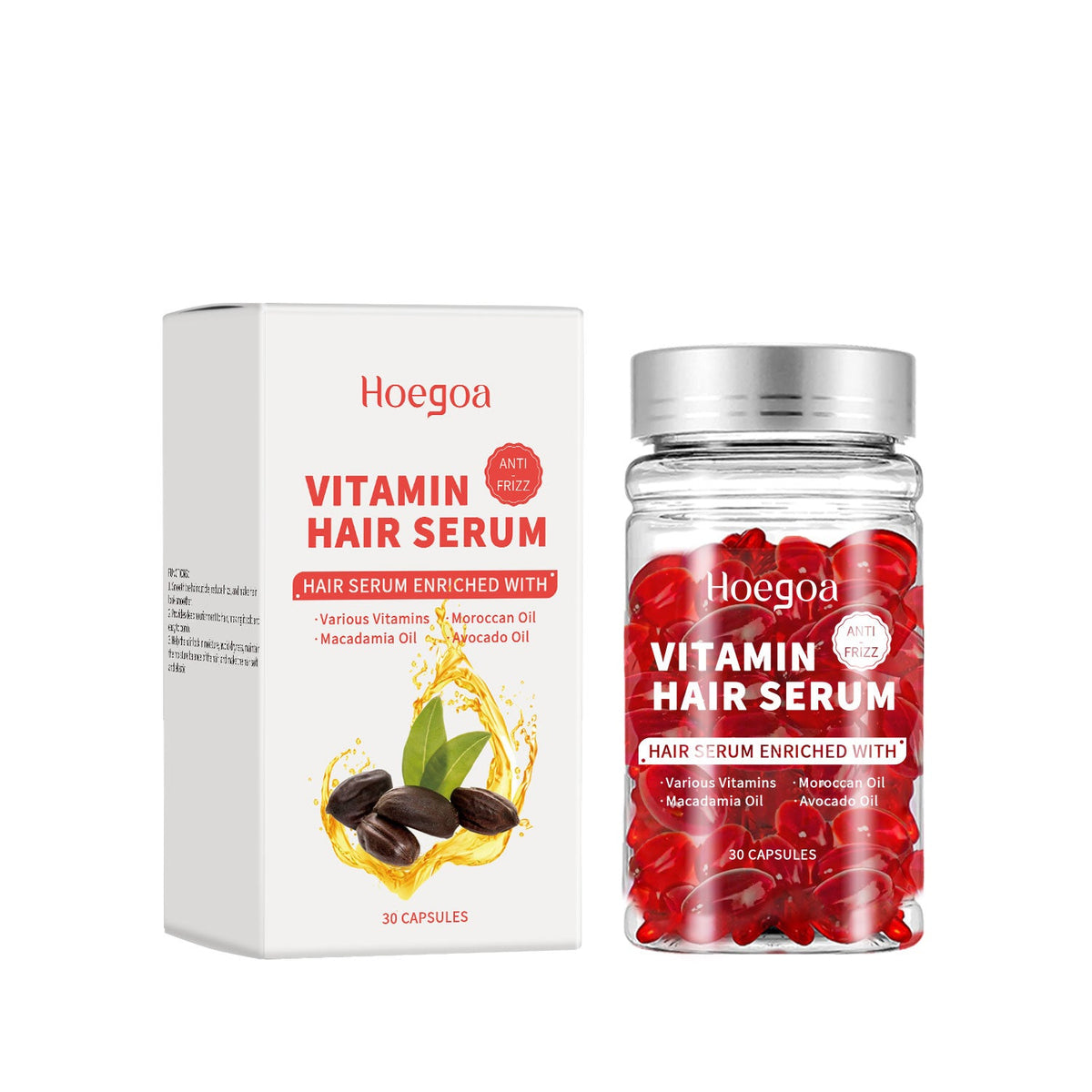 Hair Serum Capsules for Dry, Frizzy, Damaged Hair Care