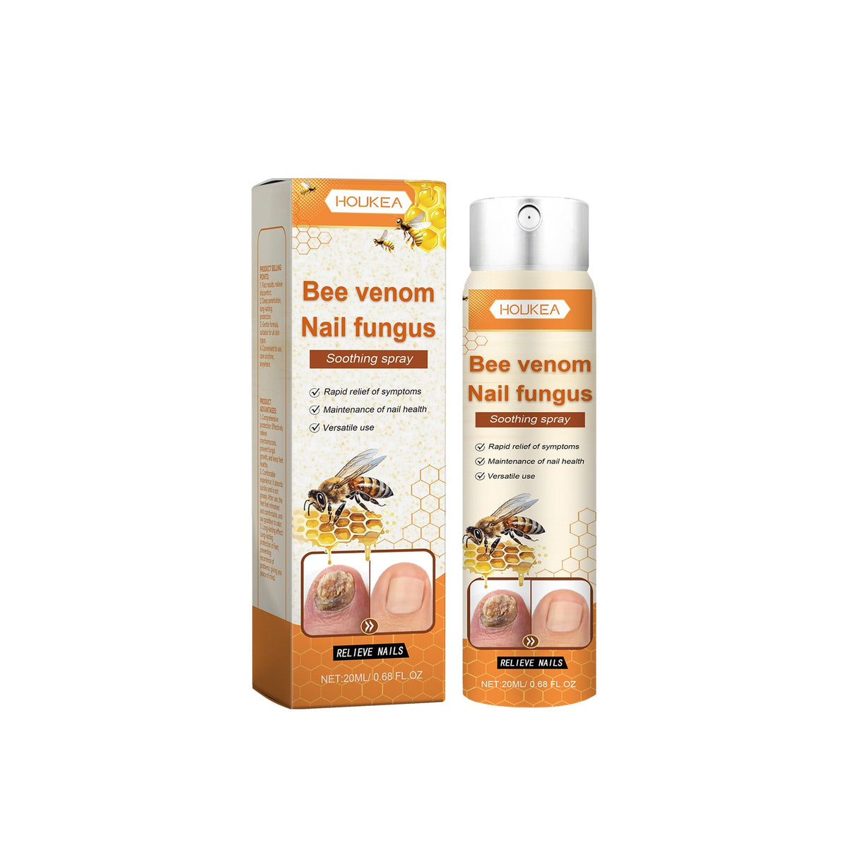 Bee Venom Nail Spray for Discolored Fungal Nails
