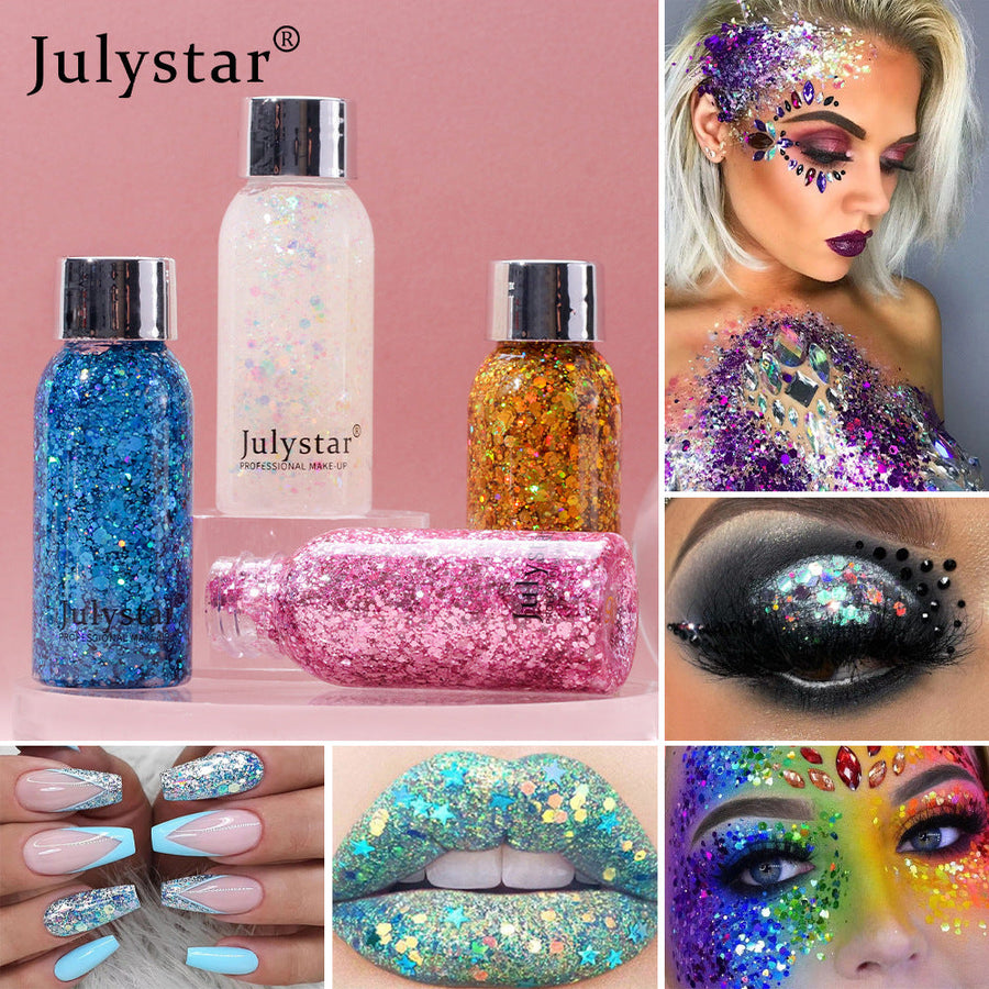 Cosmetic Glitter Makeup for Dazzling Stage Sparkle