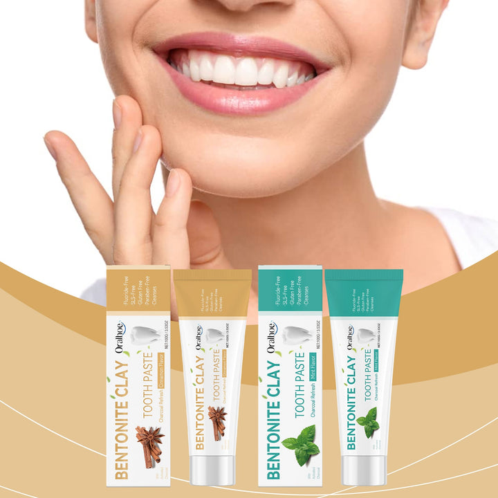 Bentonite Toothpaste for Stains & Yellow Teeth — Natural