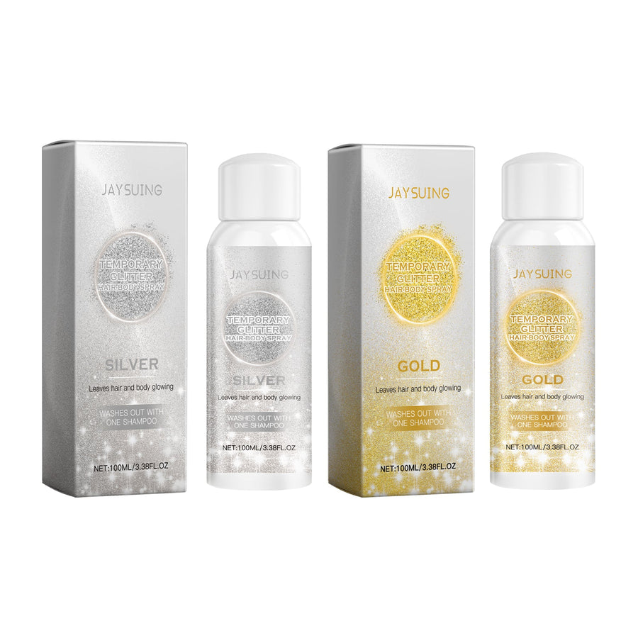 Body Glitter Spray for Instant Gold & Silver Shine