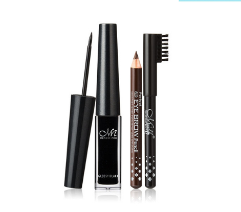 Waterproof Liquid Eyeliner & Brow Pencil Makeup Set