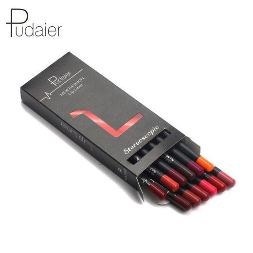 12-Color Matte Lip Liner Set for Defined Fuller-Looking Lips