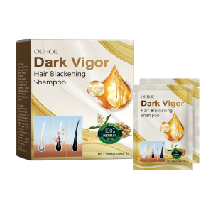 Dark Hair Shampoo for Gray Roots and Dry, Frizzy Hair