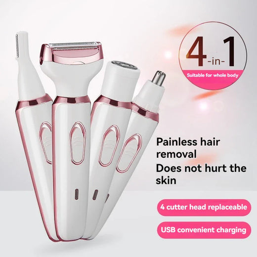 4‑in‑1 Painless Hair Removal Device — Smooth Face, Body &
