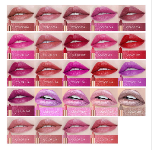 24-Color Cream Lipstick Range for Soft, Moisturized Lips