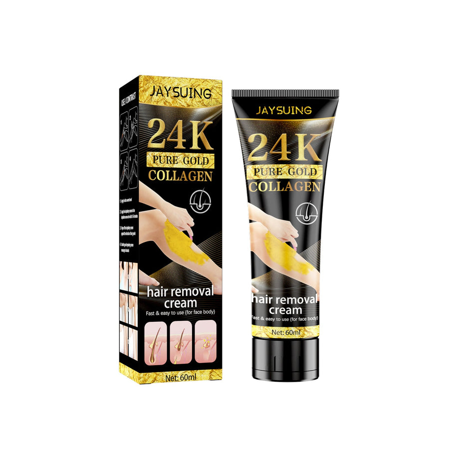 24K Gold Hair Removal Cream for Gentle, Smooth Skin
