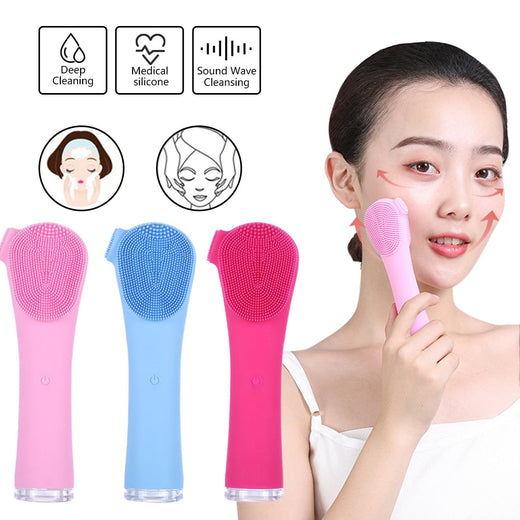 Ultrasonic Silicone Facial Cleansing Device for Oil Control