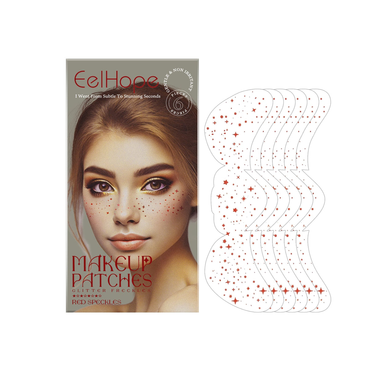 Red Freckle Makeup Stickers for Creative Face Looks