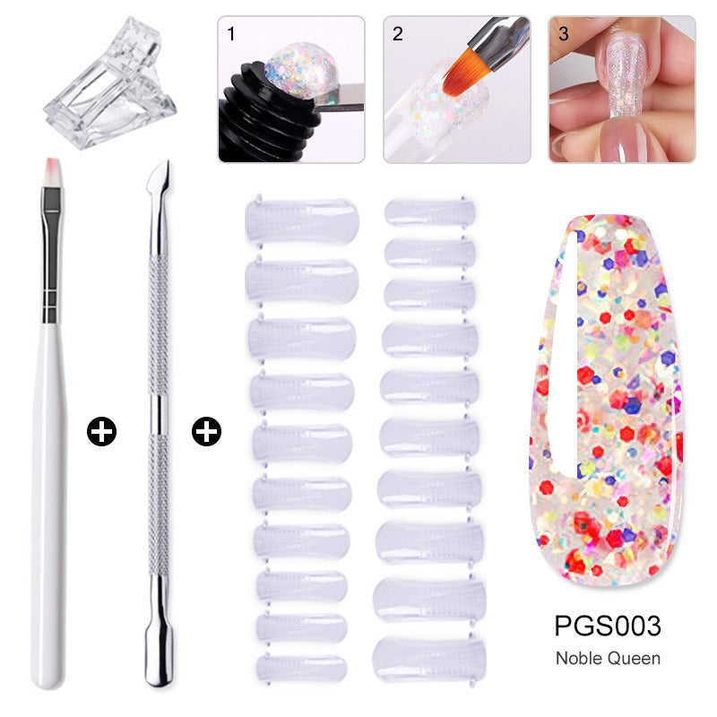 Gel Nail Extension Kit — Salon-Quality Cured Gel and Tips